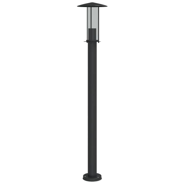 vidaXL udendørs standerlampe 100 cm rustfrit stål sort