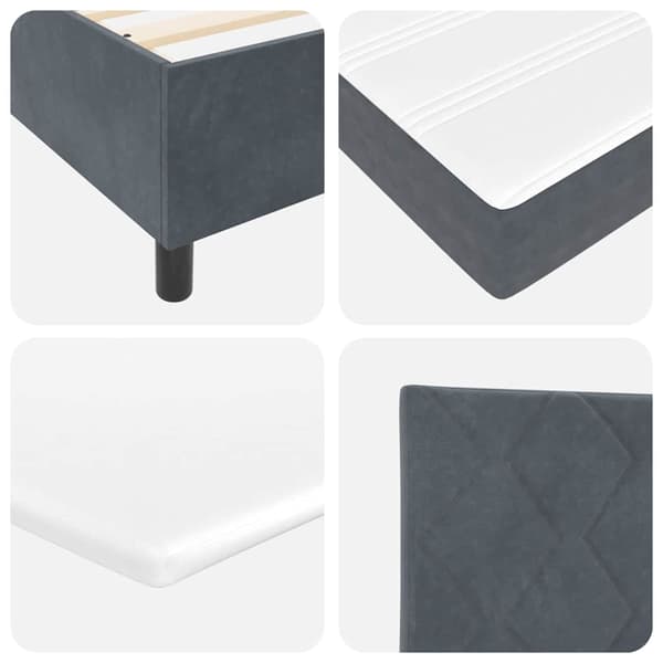 vidaXL Box spring seng med madras Mørkegrå 200 x 90 cm Polyester