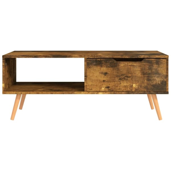 vidaXL sofabord 100x49,5x43 cm spånplade røget eg
