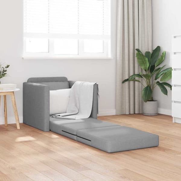 vidaXL Sovesofa 60cm Lysegrå Stof