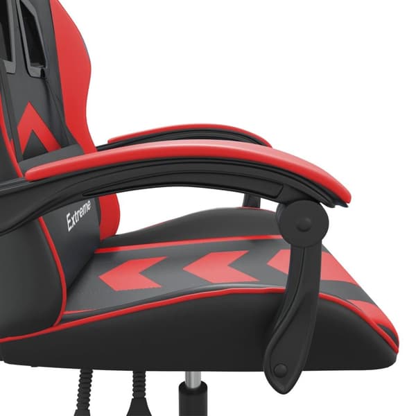 vidaXL gamingstol kunstlæder sort og rød