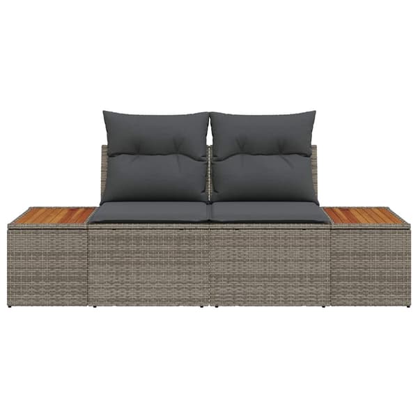 vidaXL Havemøbelsofa Grå 184 x 62 x 85cm polyrattan