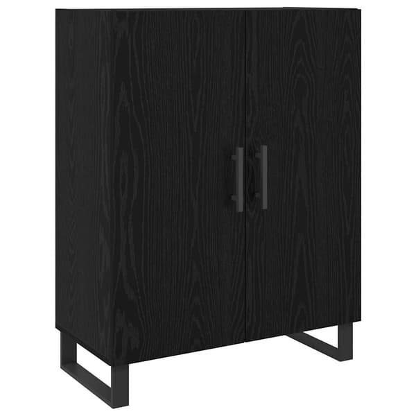 vidaXL Highboard 2 pcs Sort eg Konstrueret træ