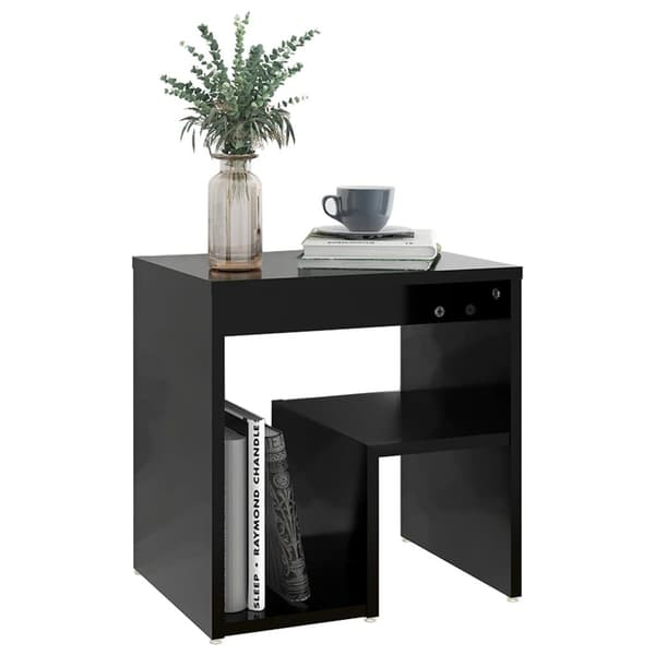 vidaXL sengeskabe 2 stk. 40x30x40 cm spånplade sort
