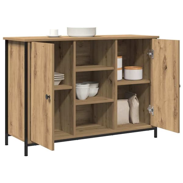 vidaXL Sideboard Artisan Egetræ 100 x 35 x 70 cm