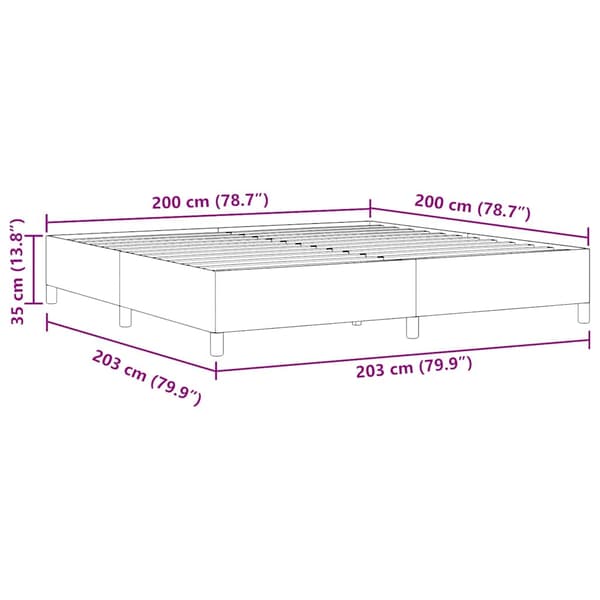 vidaXL Box spring seng Blå 200 x 200 cm Velourstof