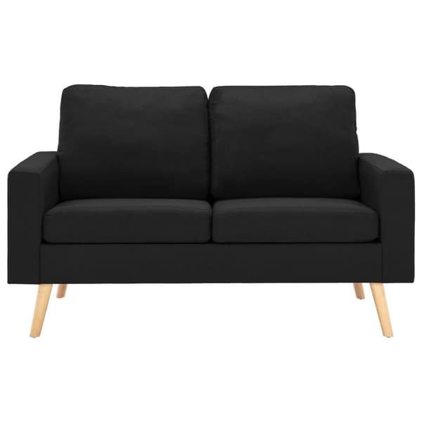vidaXL sofasæt 2 dele stof sort