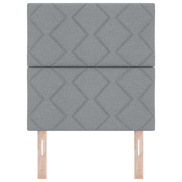 vidaXL LED sengegavl Lysegrå 80 cm Stof