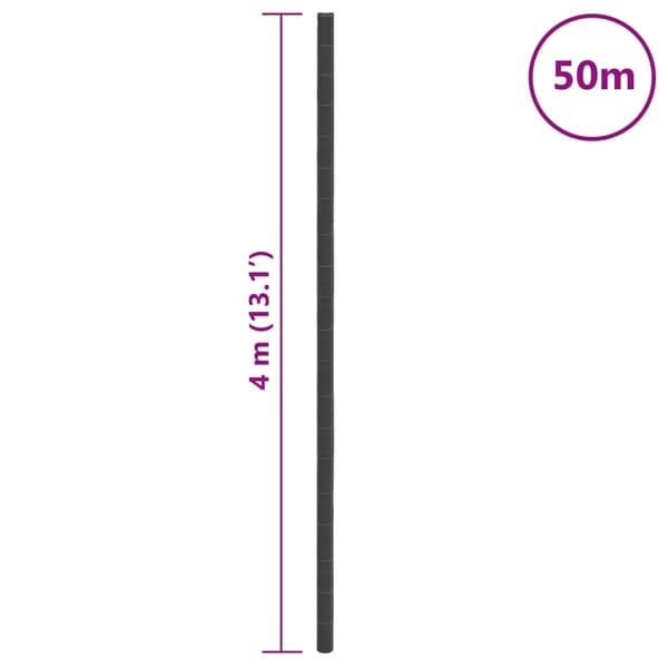 vidaXL ukrudtsdug 4x50 m PP sort