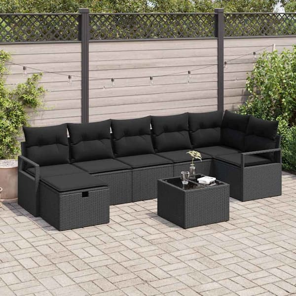 vidaXL Sofa Sæt med pude 5 pcs polyrattan