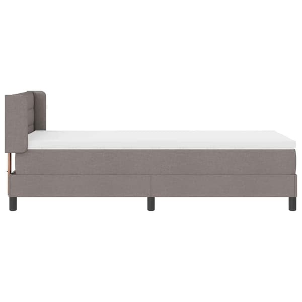 vidaXL Box spring seng med madras Gråbrun 200 x 80 cm Polyester