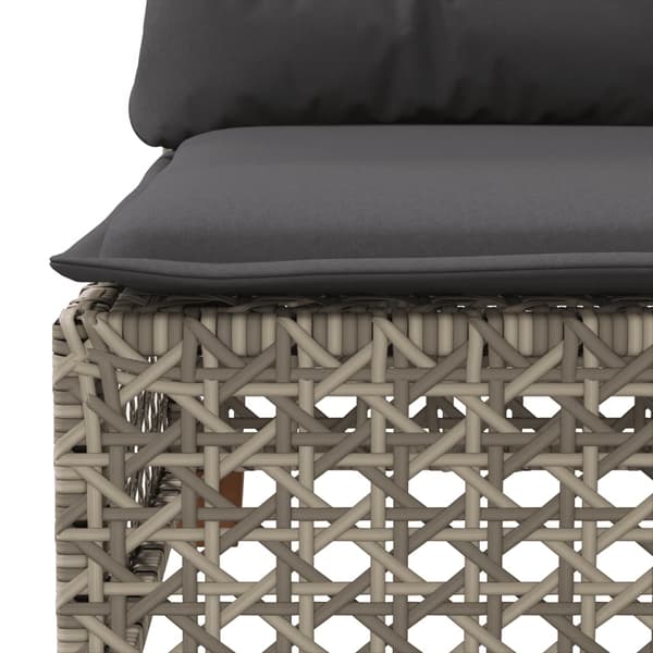 vidaXL sofasæt til haven 9 dele med hynder polyrattan grå