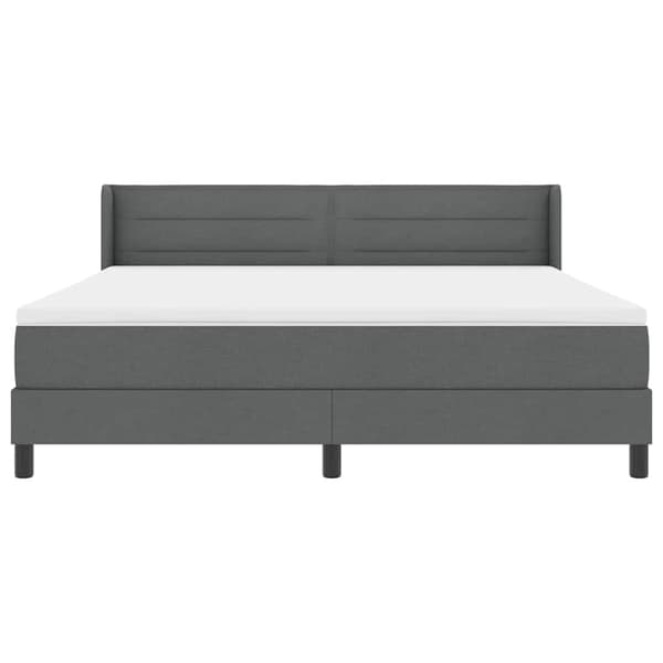 vidaXL Box spring seng med madras Mørkegrå 200 x 180 cm Polyester