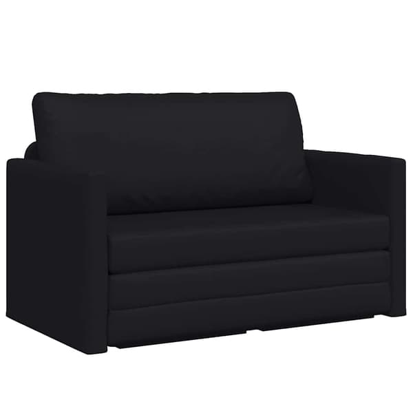 vidaXL Sovesofa 110cm Sort Kunstlæder