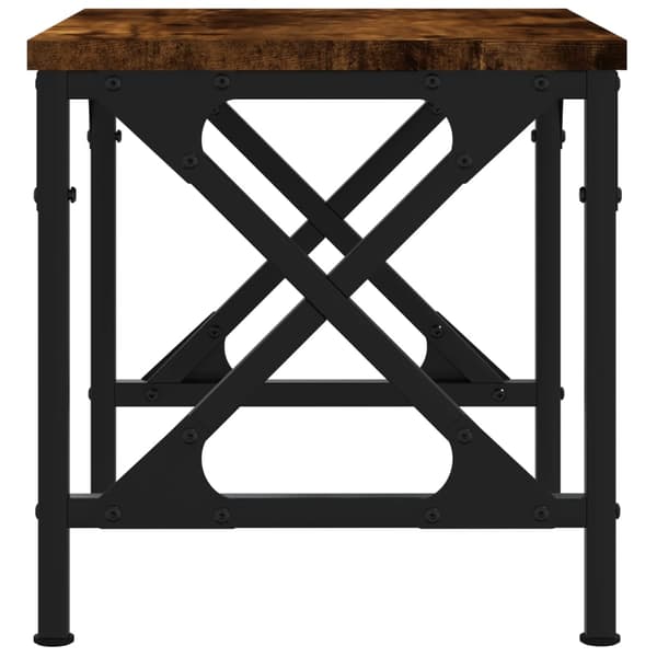 vidaXL printerstativ 40x30x31 cm konstrueret træ røget egetræ