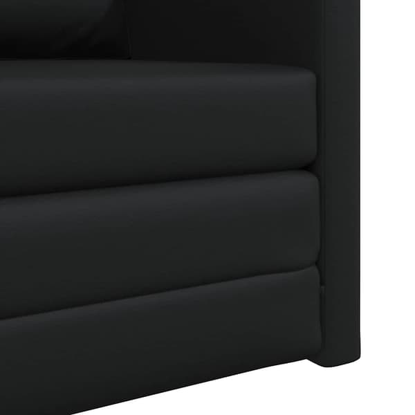 vidaXL Sovesofa 60cm Sort Kunstlæder