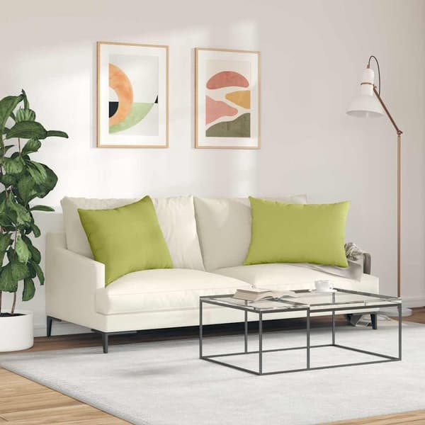 vidaXL Sofapuder 2 pcs Lys grøn 70 x 50 cm Stof