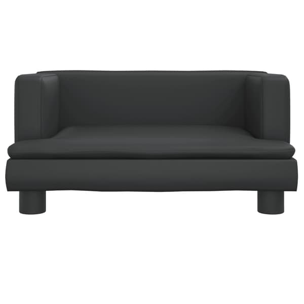 vidaXL sofa til børn 60x40x30 cm kunstlæder sort