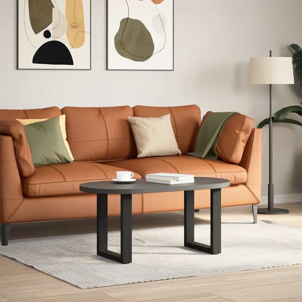 vidaXL sofabordsben U-formet 2 stk. sort 38 x (42-43) cm stål