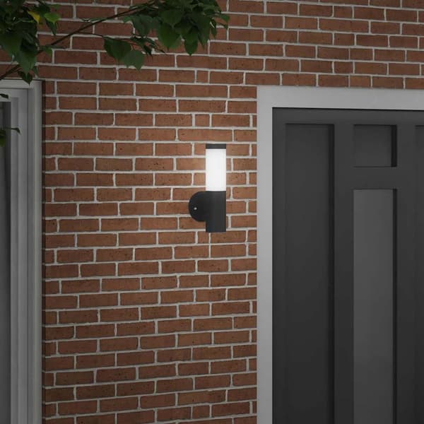 vidaXL udendørslampe sort rustfrit stål IP44