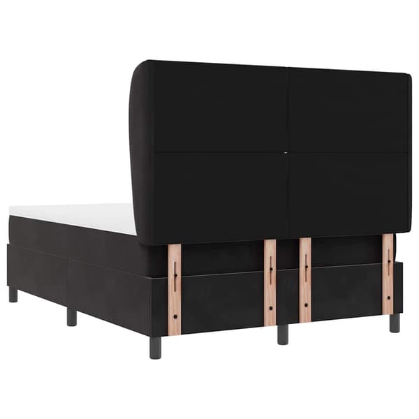 vidaXL Box spring seng med madras Sort 200 x 140 cm Polyester