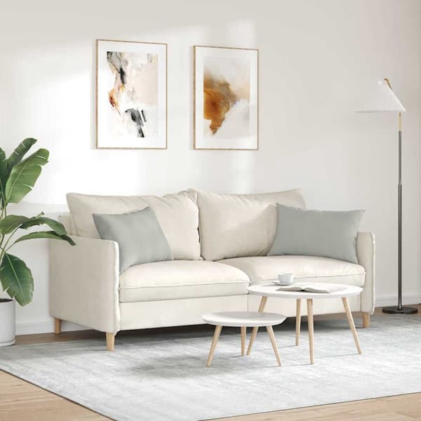 vidaXL Sofapuder 2 pcs Lysegrå 60 x 40 cm Stof