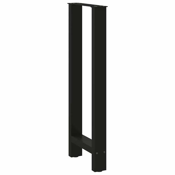 vidaXL barbordsben sort 2 stk. 50x(100-101) cm stål