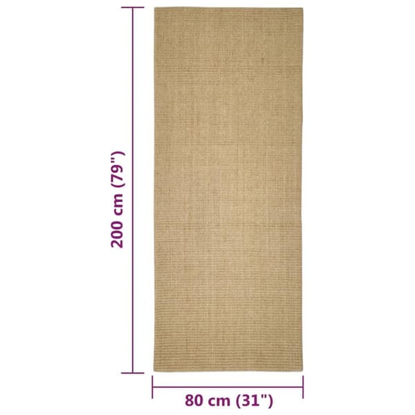 vidaXL Sisalmatto raapimispuulle 80x200 cm