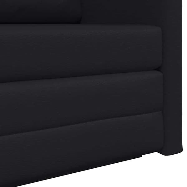 vidaXL Sovesofa 110cm Sort Kunstlæder