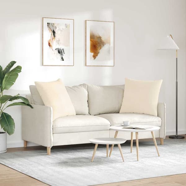 vidaXL Sofapuder 2 pcs Beige 60 x 60 cm Stof