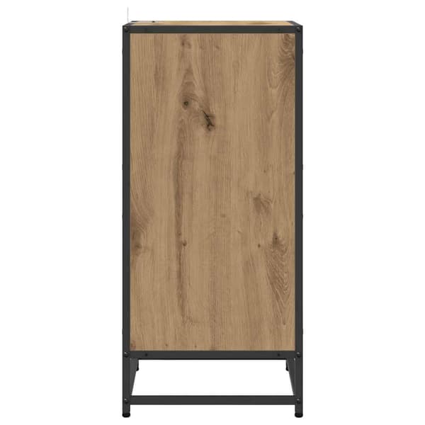 vidaXL Sideboard Artisan Egetræ 35,5 x 35 x 76 cm