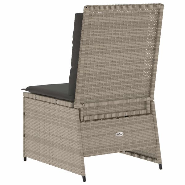 vidaXL Havemøbelsofa med pude Lysegrå polyrattan