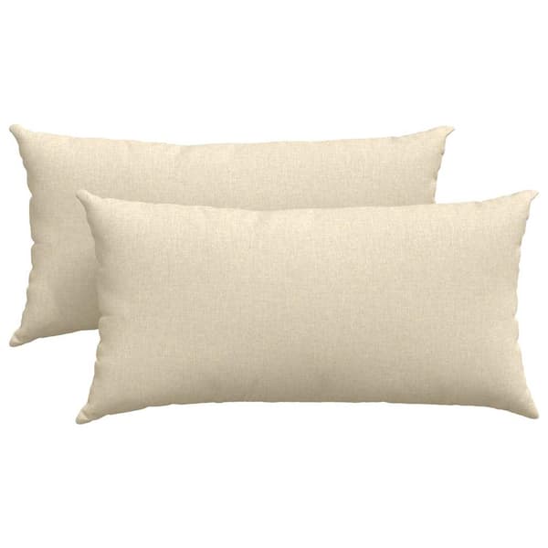 vidaXL Sofapuder 2 pcs Creme 80 x 40 cm Stof