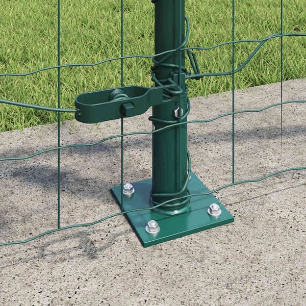 vidaXL Hegn med post Grøn 0,8 x 10 m Stål