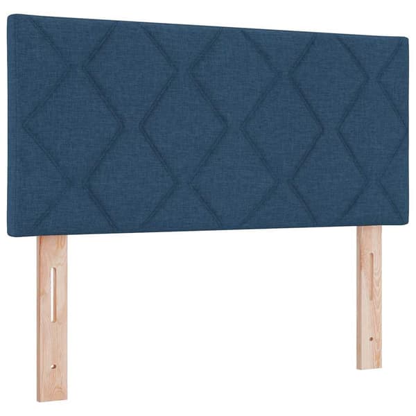 vidaXL Box spring seng med madras Blå 200 x 90 cm Polyester