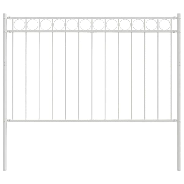 vidaXL Element til hegn Hvid 170 x 150 cm Stål
