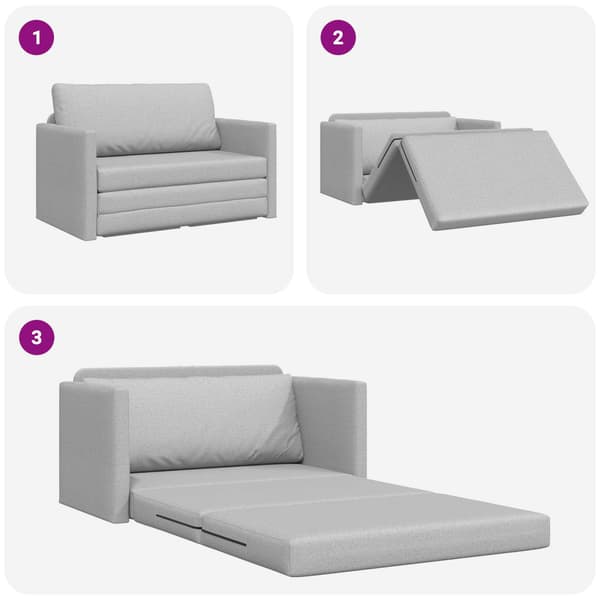 vidaXL Sovesofa 110cm Skygrå Stof
