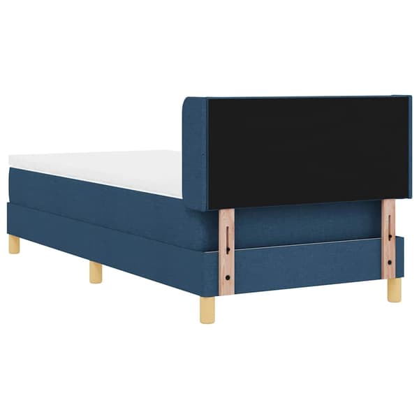 vidaXL Box spring seng med madras Blå 200 x 90 cm Polyester