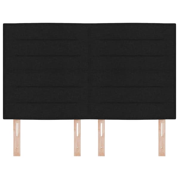 vidaXL Hovedgærde Sort 144 cm Stof