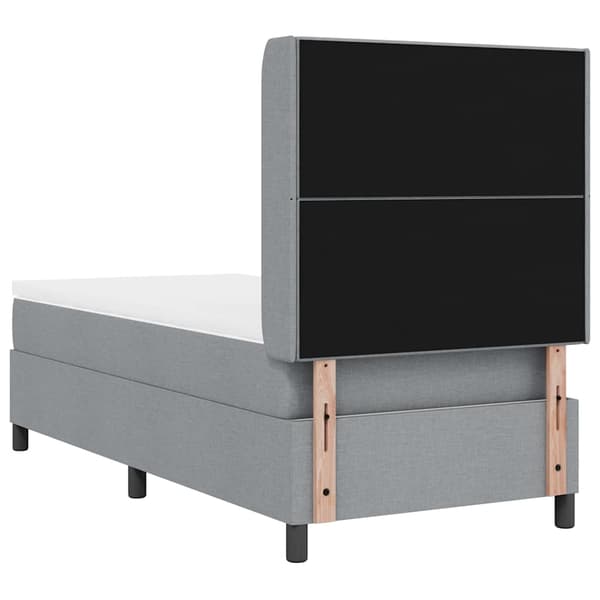 vidaXL Box spring seng med madras Lysegrå 80 x 200 cm Stof