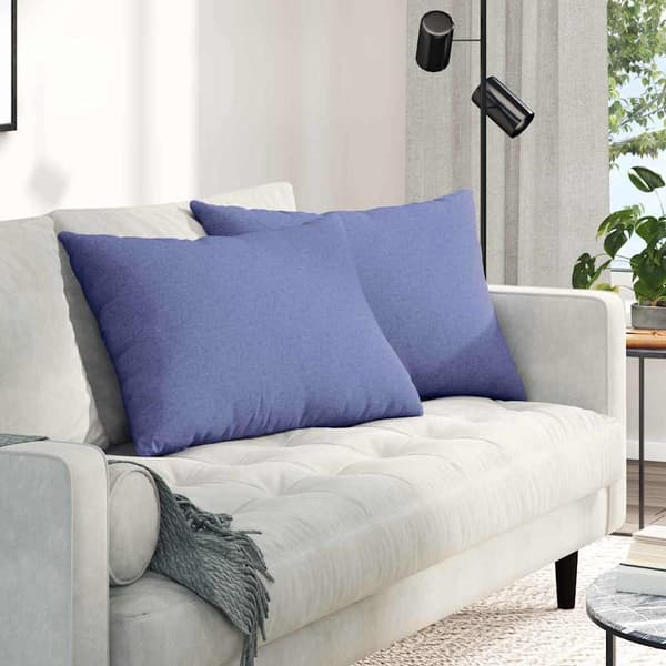 vidaXL Sofapuder 2 pcs Jeans blå 70 x 50 cm Stof