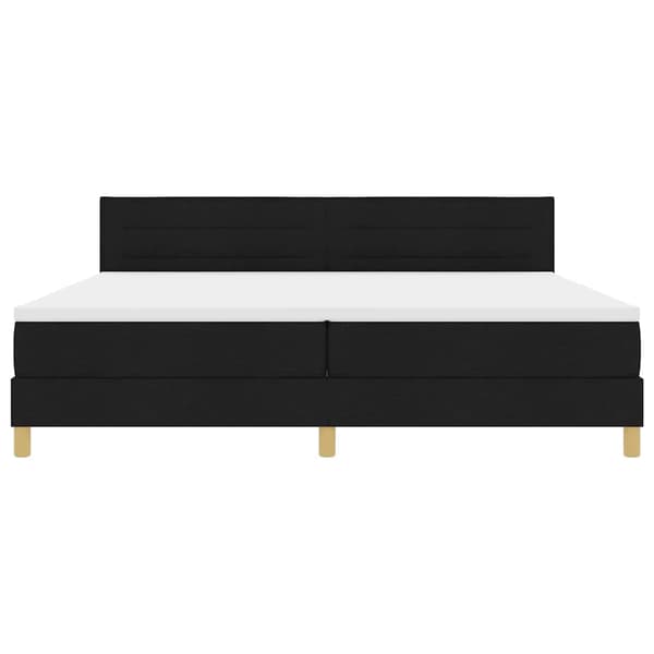 vidaXL Box spring seng med madras Sort 200 x 200 cm Stof