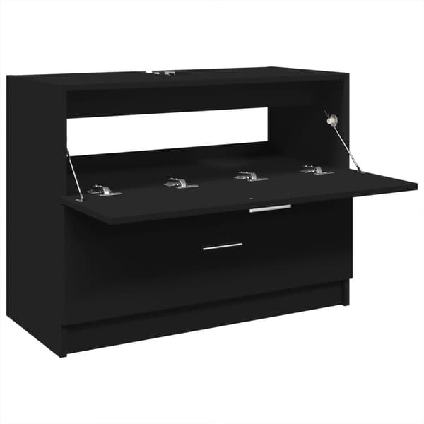 vidaXL underskab til håndvask 78x37x59 cm konstrueret træ sort