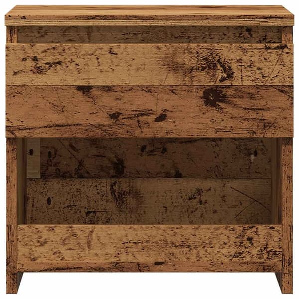 vidaXL sengeborde 2 stk. 40x30x39 cm spånplade antikt træ