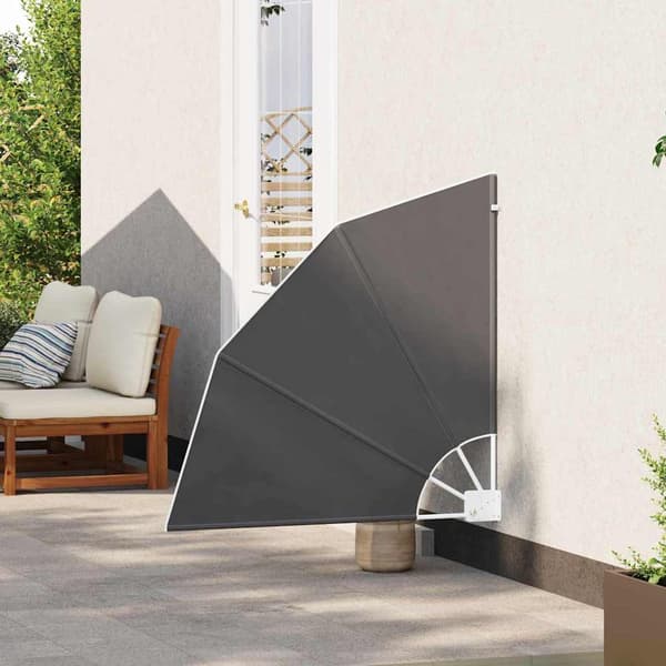 vidaXL Balkon Afskærmning Sort 115 x 115 cm Polyester