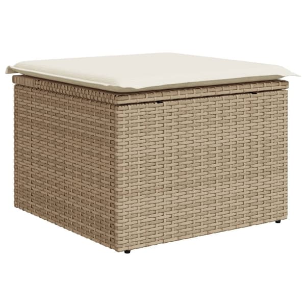 vidaXL sofasæt til haven 12 dele med hynder polyrattan beige