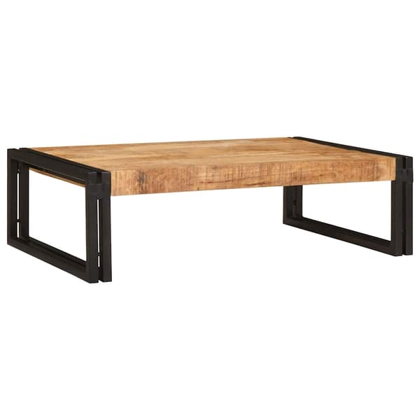 vidaXL Badeværelseshylde Brun 80 x 50 x 23 cm Solid Ru raw mango træ