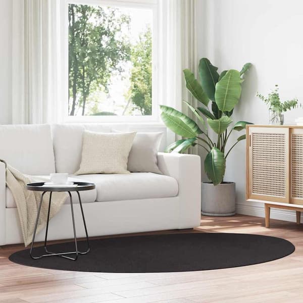 vidaXL Områdetæpper HUARTE Sort 140 x 200 cm Polyester
