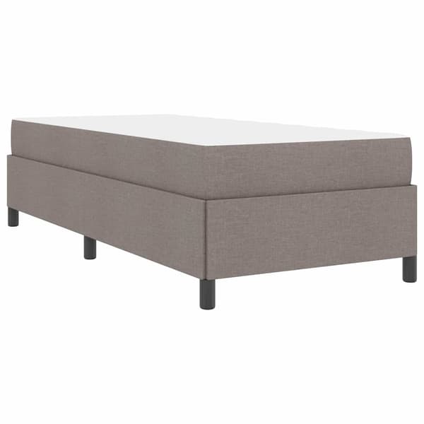 vidaXL Box spring seng Gråbrun 90 x 200 cm Stof