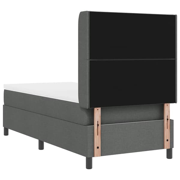vidaXL Box spring seng med madras Mørkegrå 100 x 200 cm Stof